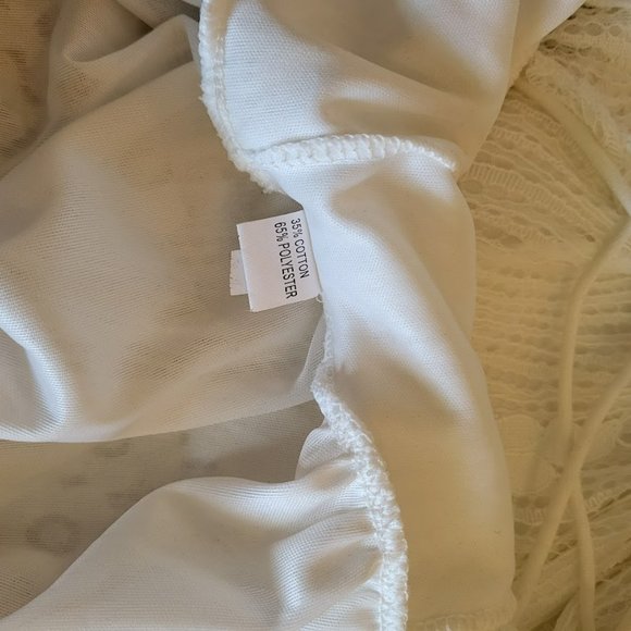 White Lace Spaghetti Strap Style Dress - Medium - Picture 9 of 9